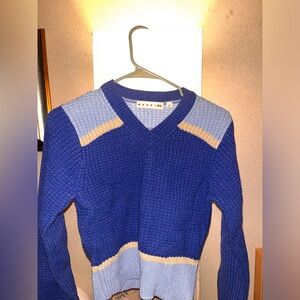 Marni Uniqlo collab, knitted V-neck long-sleeve sweater, size small, never worn